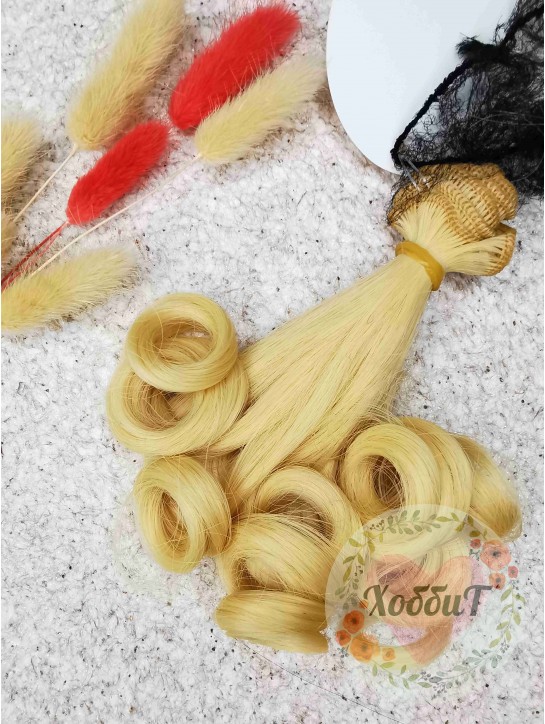 Трессы для кукол Premium 18cм. 25гр. кудри №031 (светло-русый)